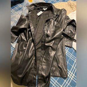 Women leather shirt